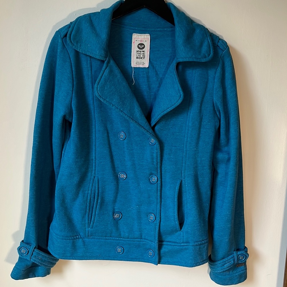 Teal Roxy super soft cotton blend jacket